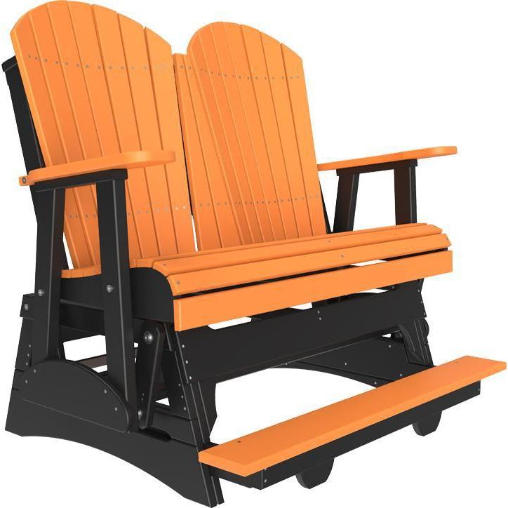 4' Adirondack Balcony Glider Tangerine Black-The Amish House