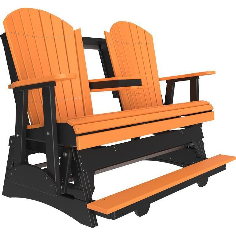 5' Adirondack Balcony Glider Tangerine & Black-The Amish House