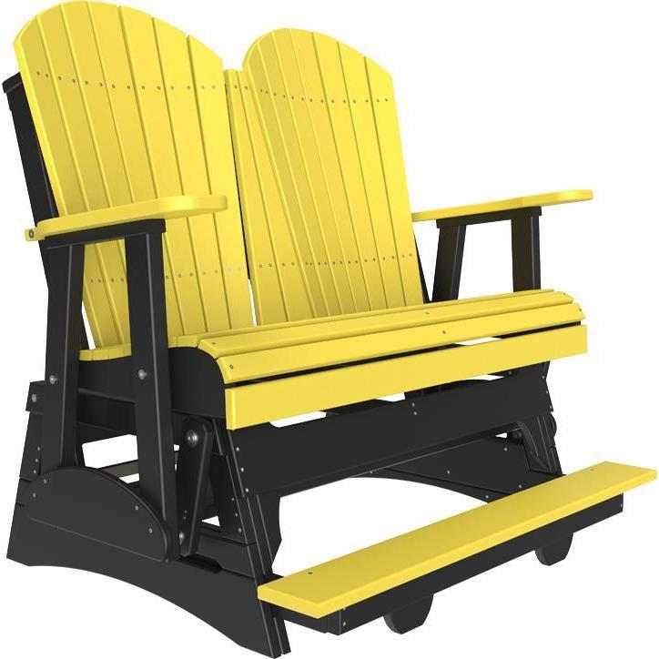 4' Adirondack Balcony Glider Yellow Black-The Amish House