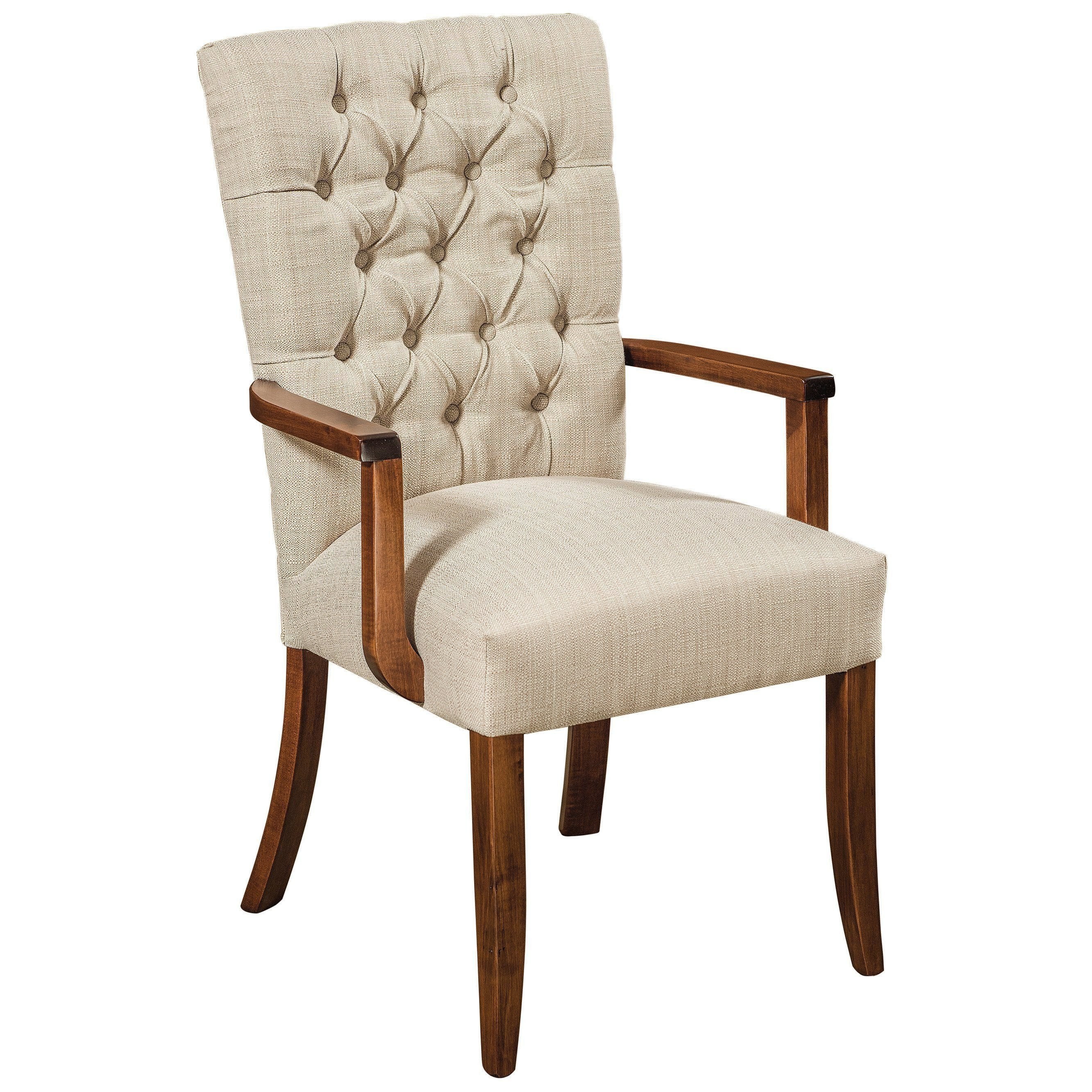 Upholstered parsons online chairs with arms