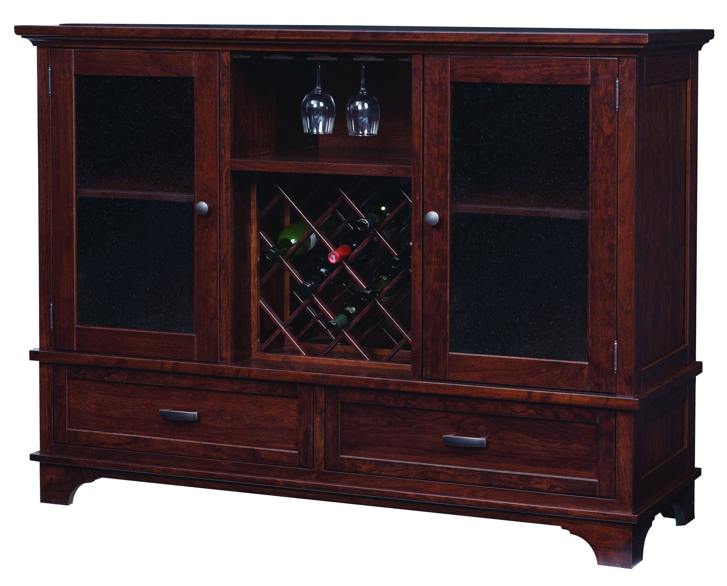 Cherry wood best sale wine cabinet