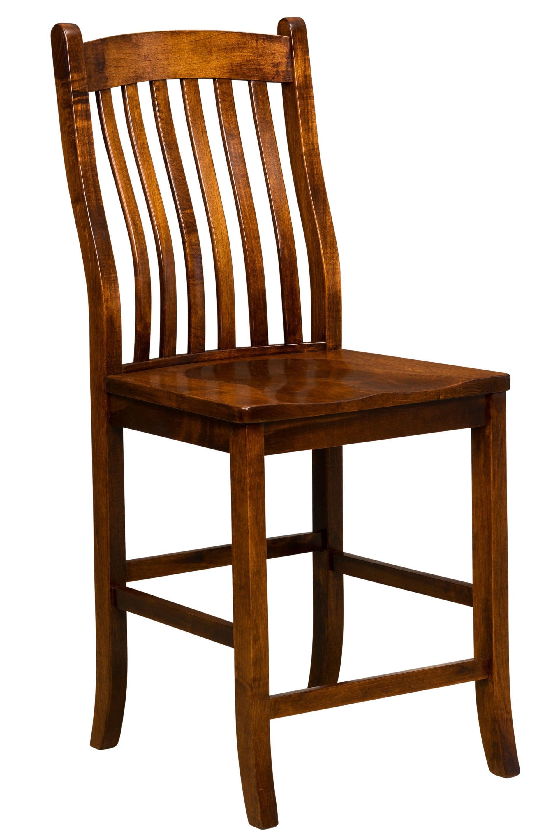 Amish Arts and Crafts Stationary Bar Stool