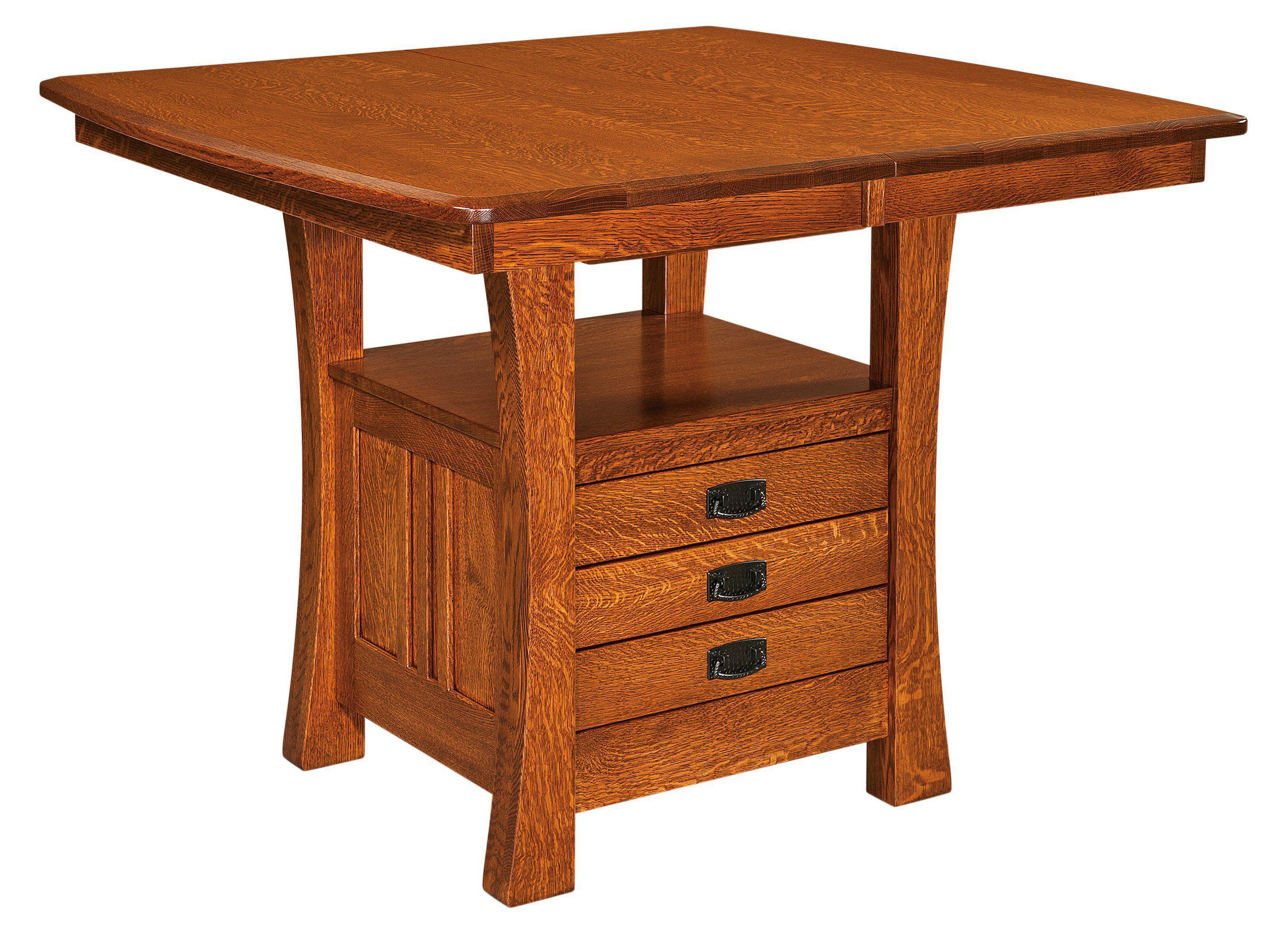 Arts & Crafts Cabinet Dining Table-The Amish House