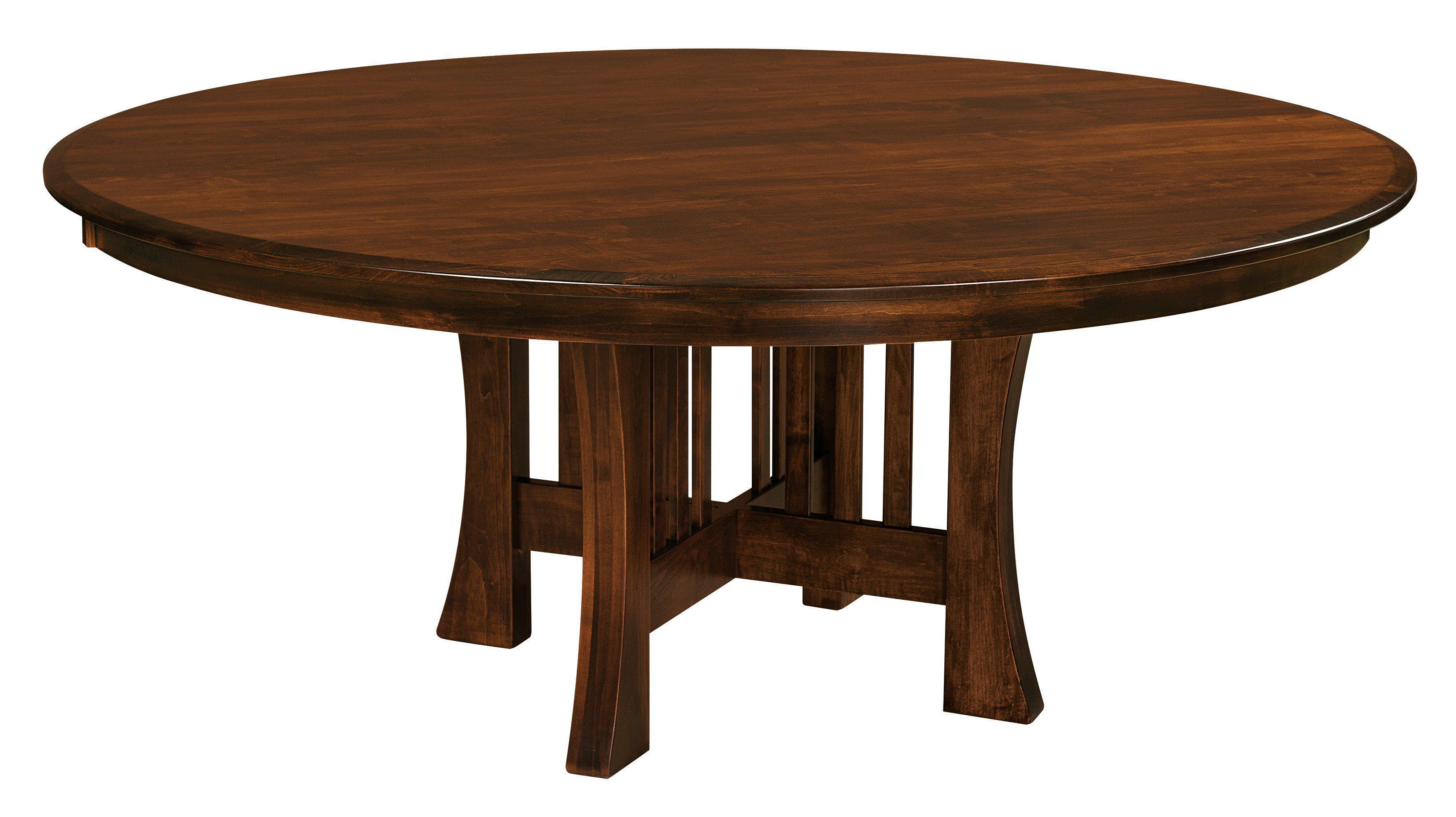 Arts & Crafts Pedestal- Dining Table-The Amish House