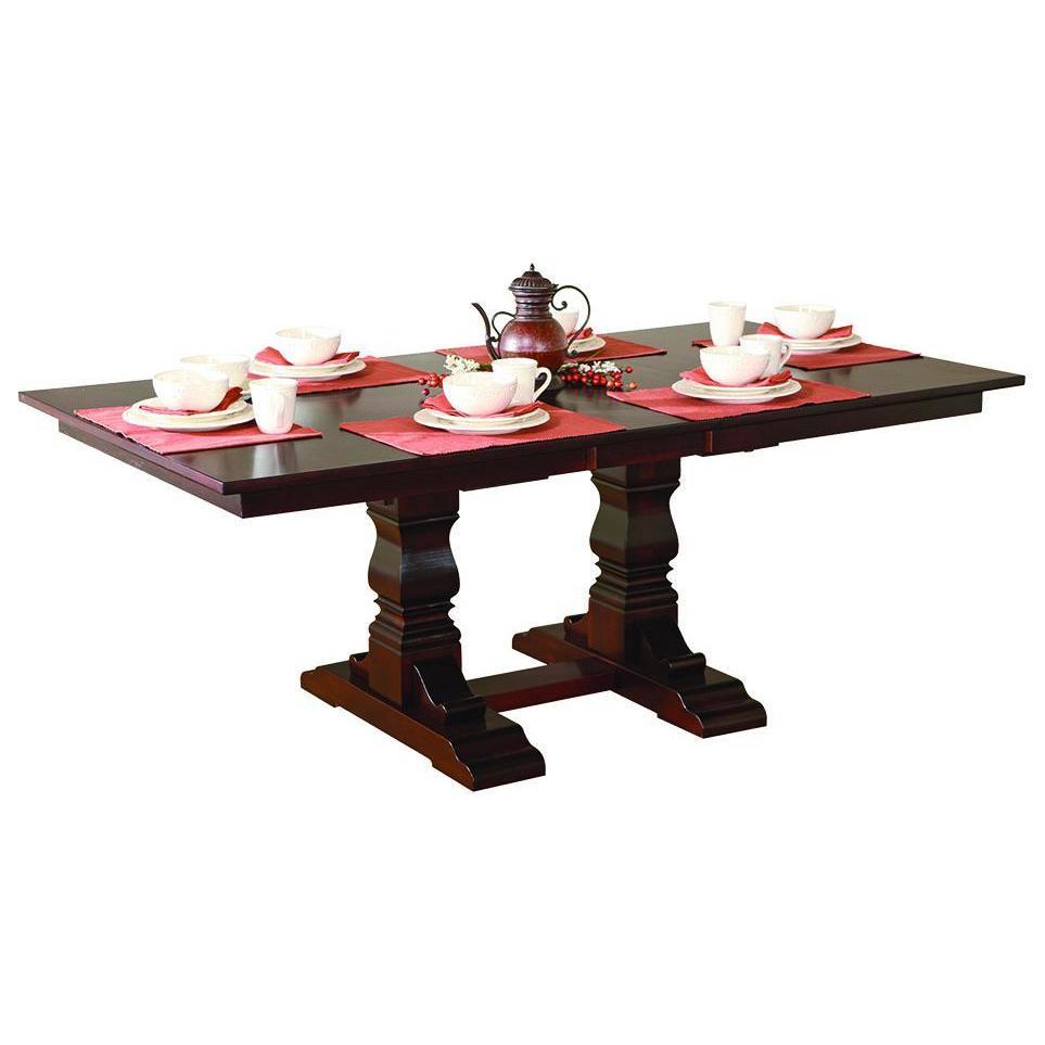 Amish Ashville Double Pedestal Table-The Amish House