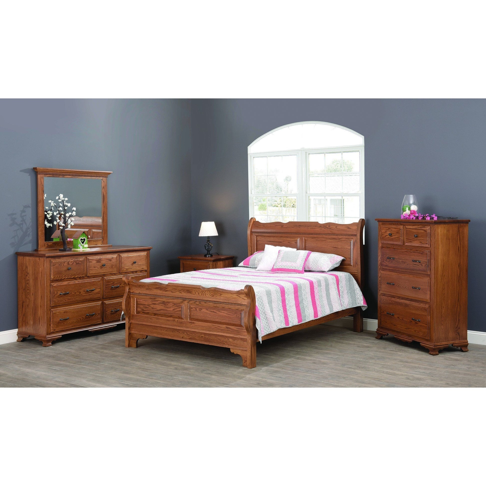 Berkshire Three Drawer Nightstand-Bedroom-The Amish House