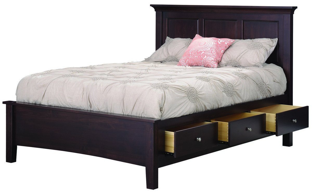 Ellington Storage Bed Open Drawers-Bedroom-The Amish House