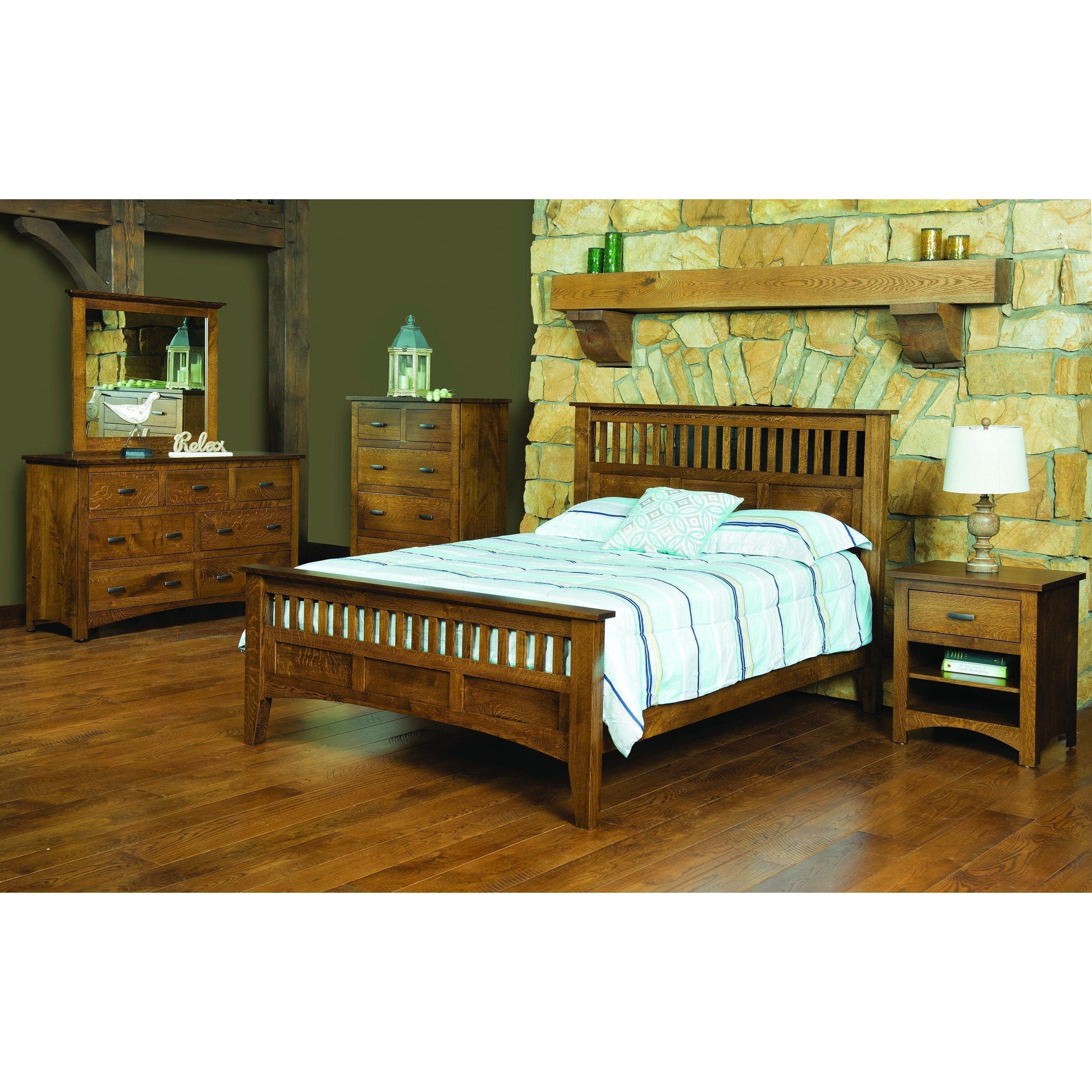 Siesta Mission Nightstand-Bedroom-The Amish House