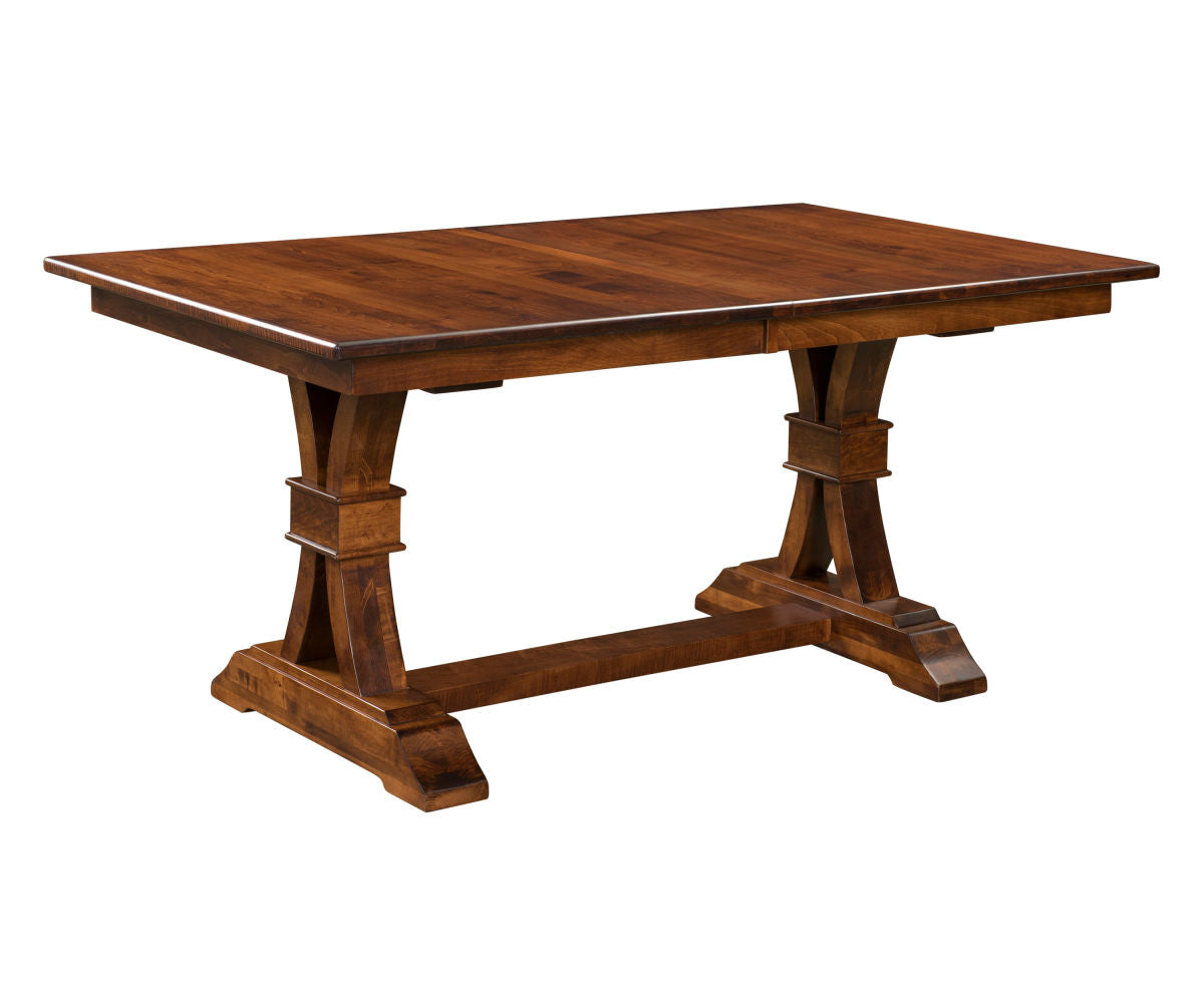 Amish Bowerston Double Pedestal Table