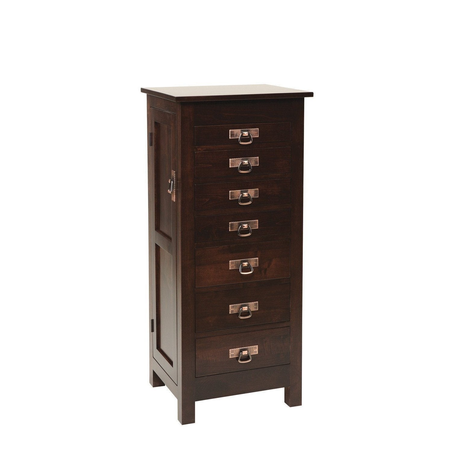 Brown Maple Mission Jewelry Armoire