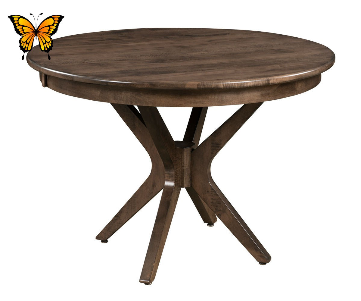 Amish Burdock Round Single Pedestal Table