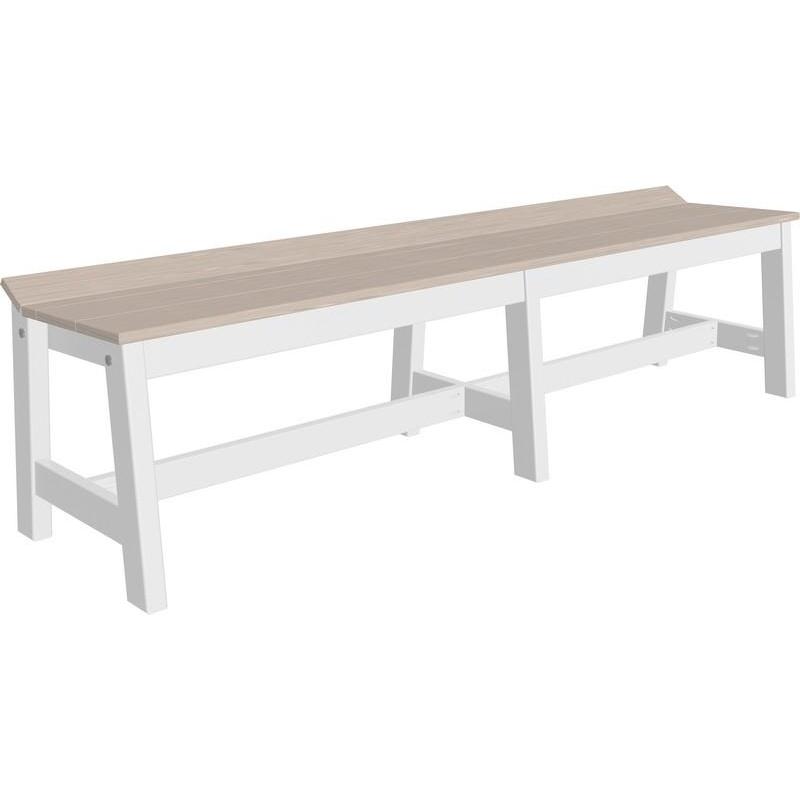 White outdoor dining online bench