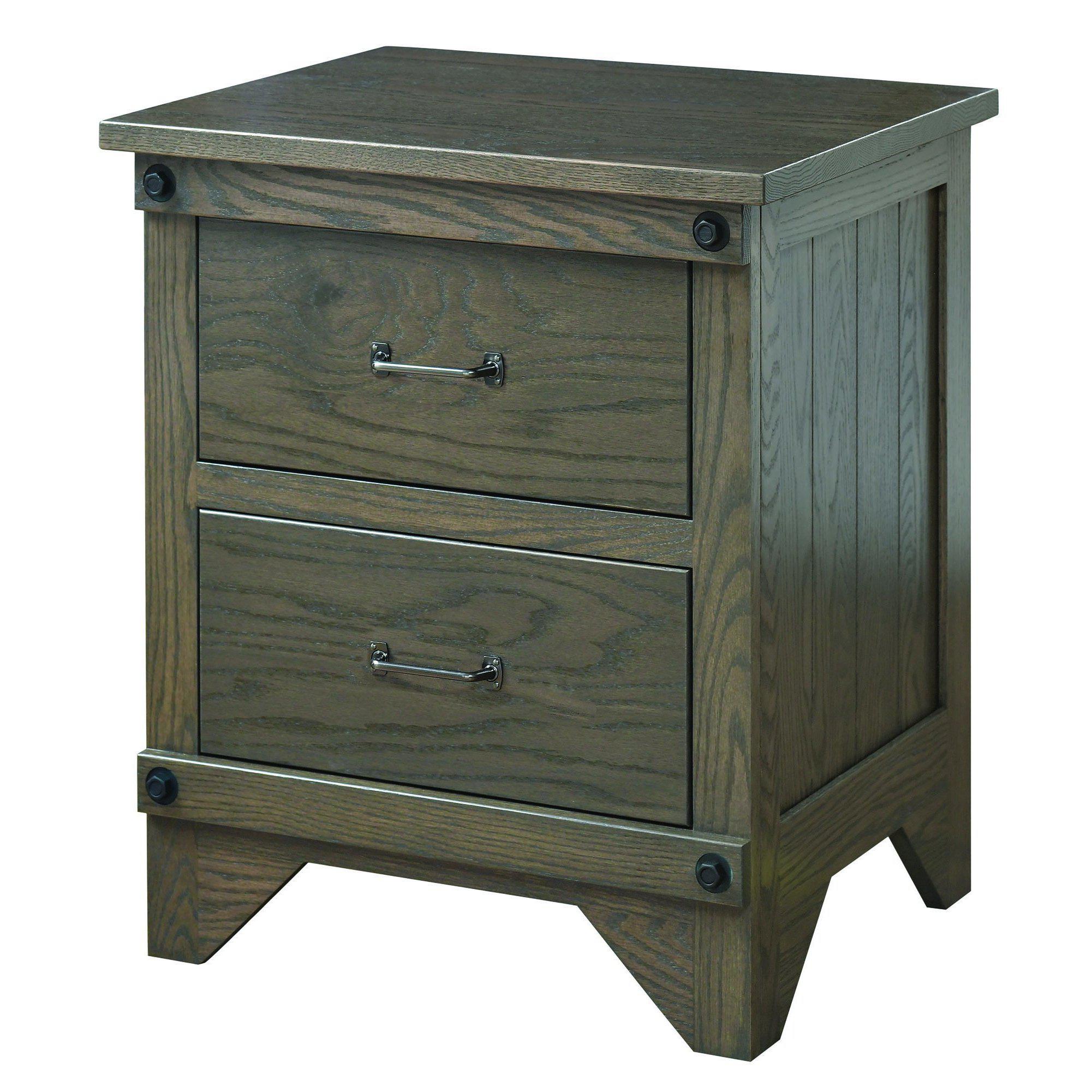 Cambridge Two Drawer Nightstand-The Amish House