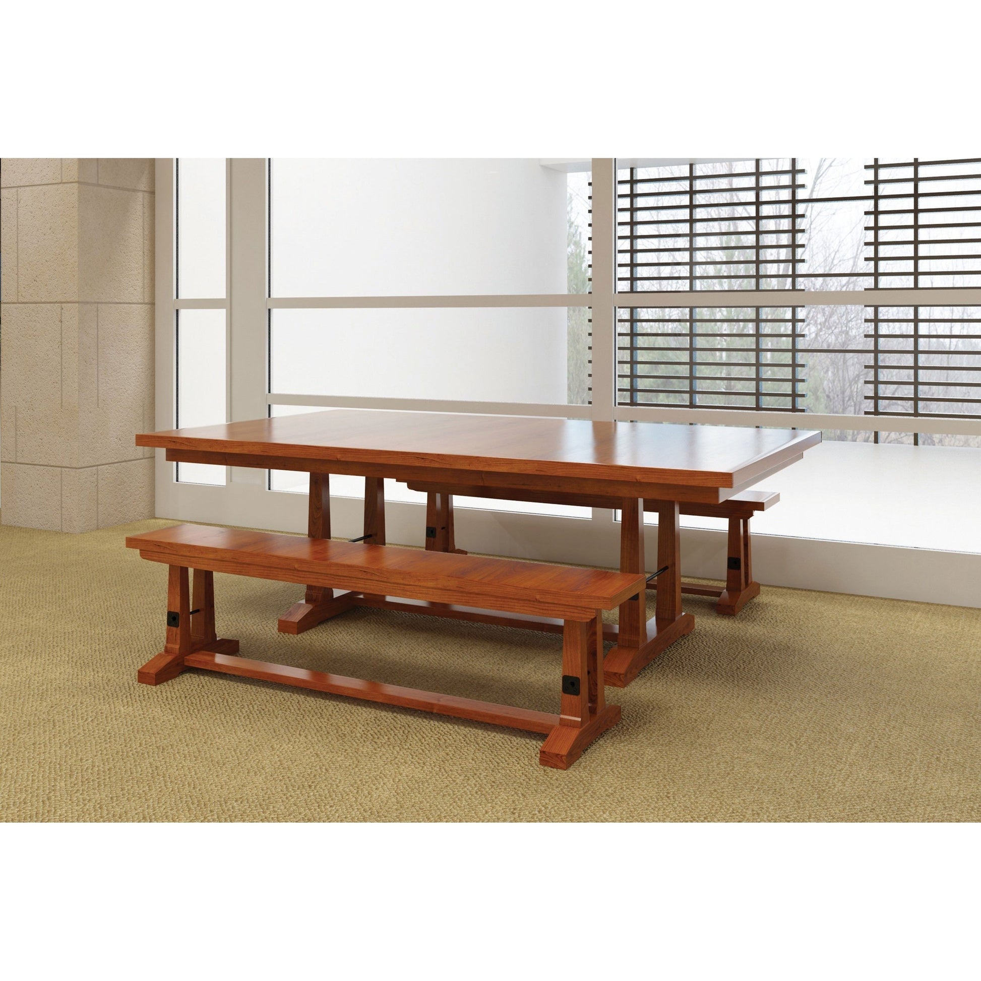 carla elizabeth trestle table room setting