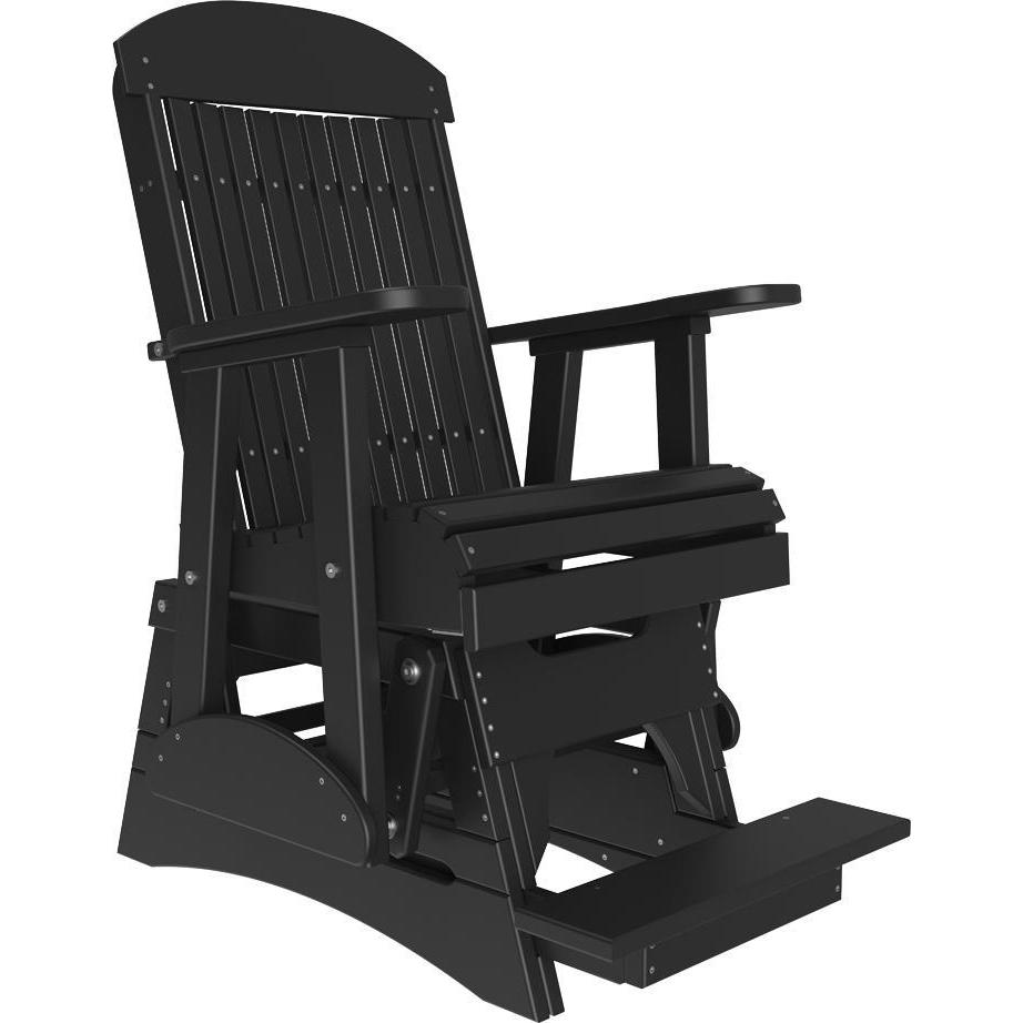 2' Classic Balcony Glider Black-The Amish House