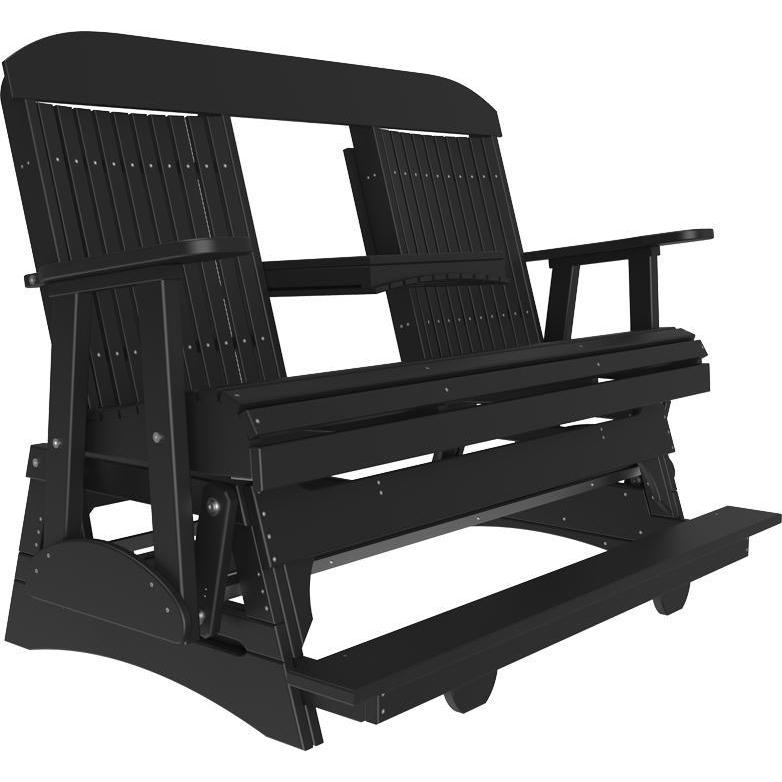 5' Classic Balcony Glider Black-The Amish House
