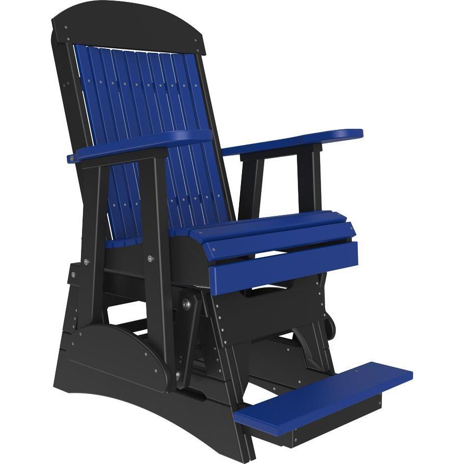 2' Classic Balcony Glider Blue & Black-The Amish House