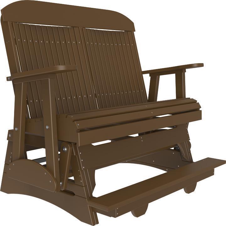 4' Classic Balcony Glider Chestnut Brown-The Amish House