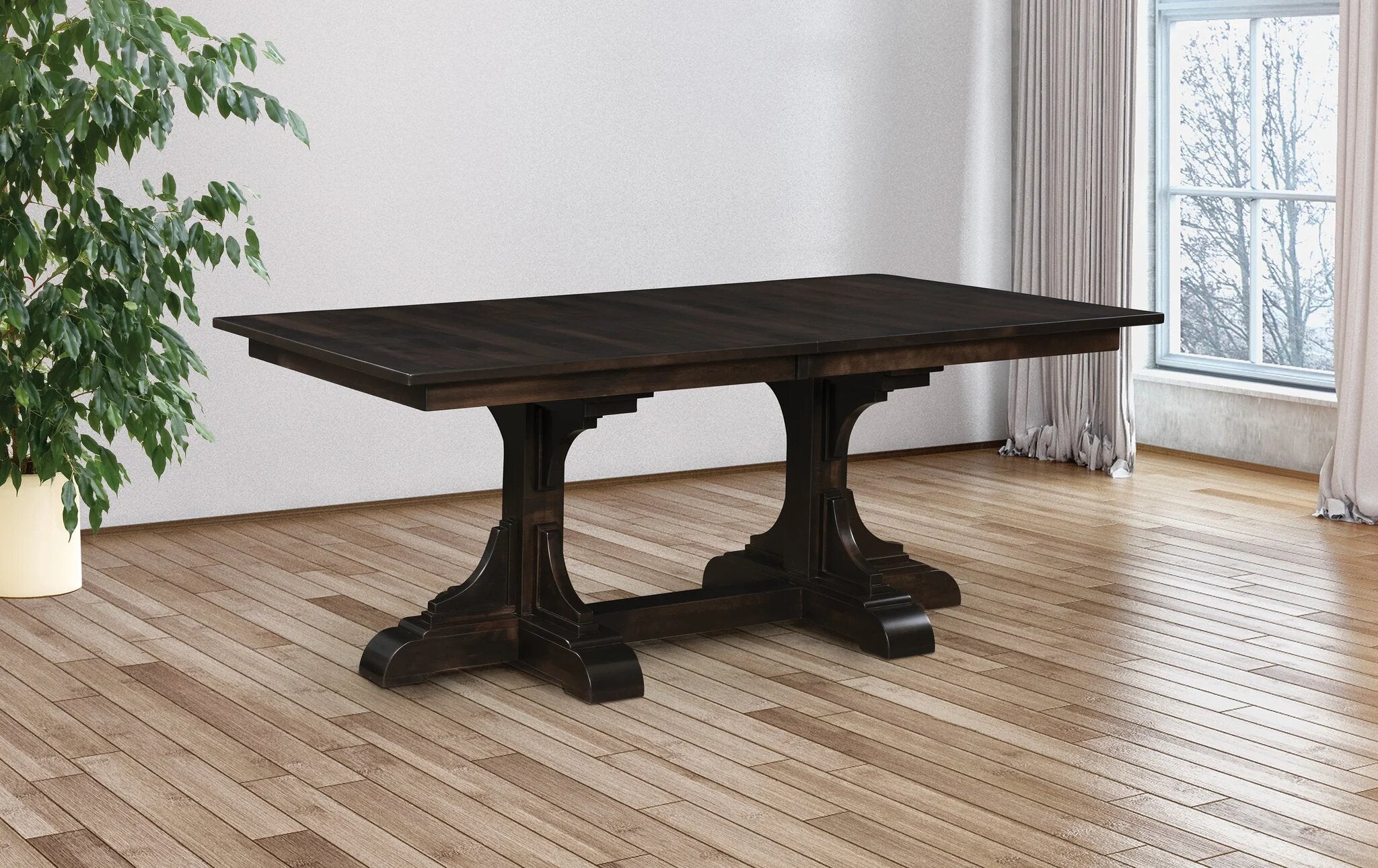 Amish Clifford Double Pedestal Table