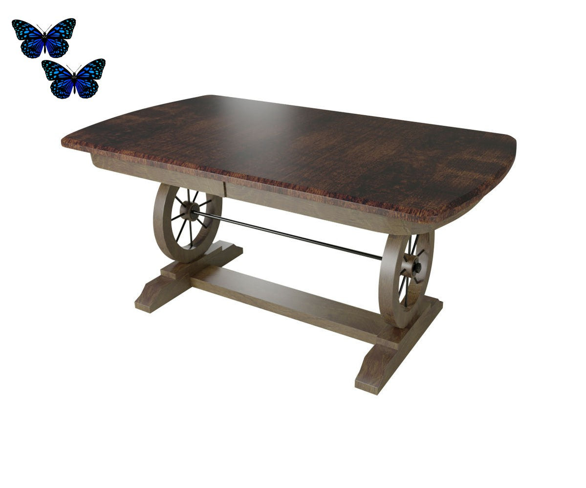 Amish Conestoga Double Pedestal Table