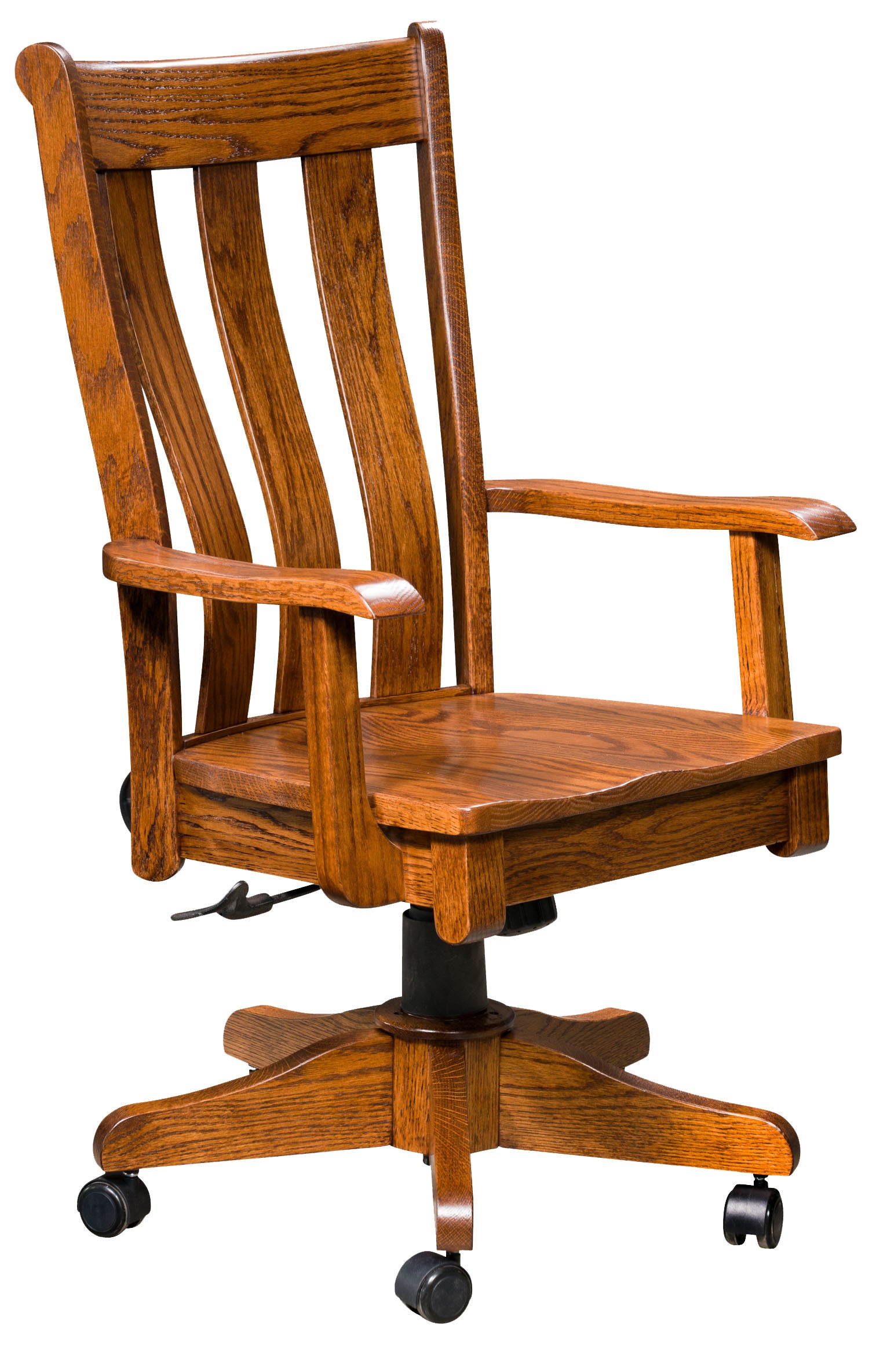 Amish Coronado Desk Arm Chair with Gas Lift