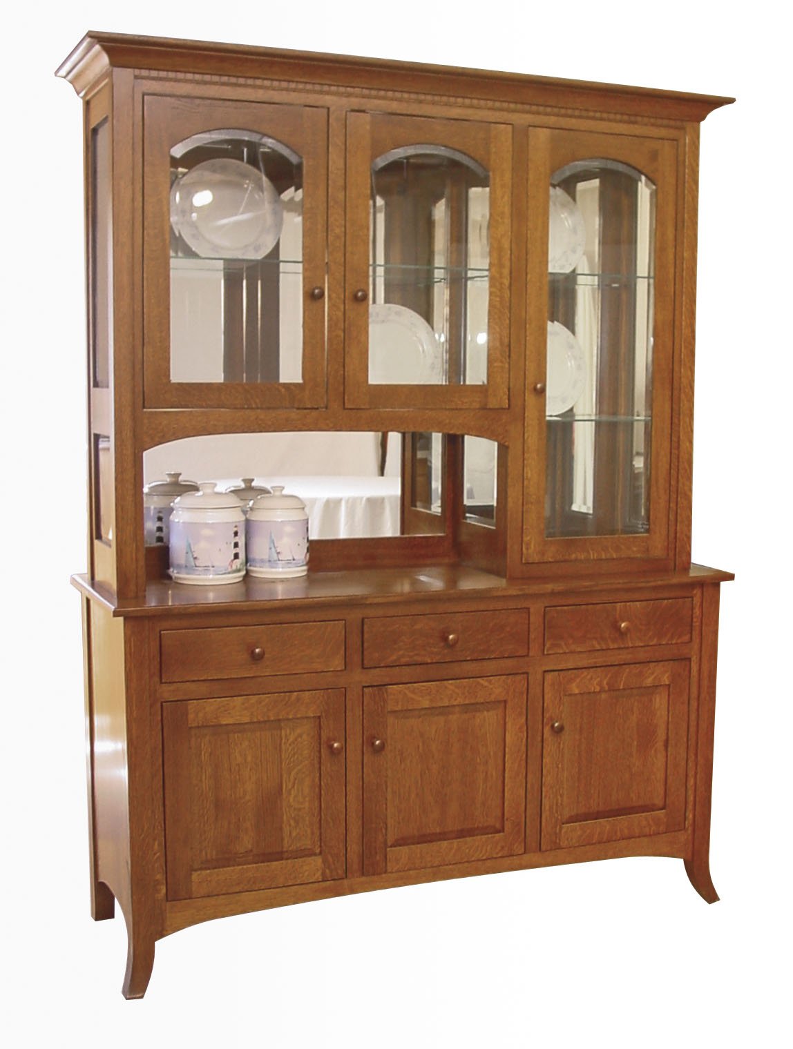 Curve Shaker Two Door Hutch-The Amish House