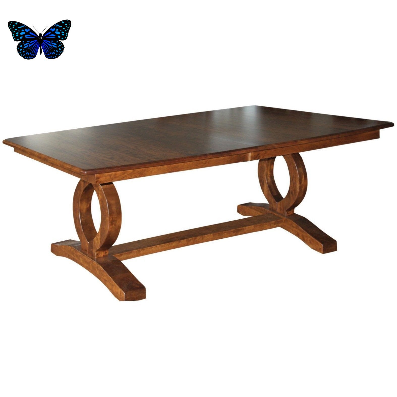 master trestle table in sap cherry wood with michaels cherry stain