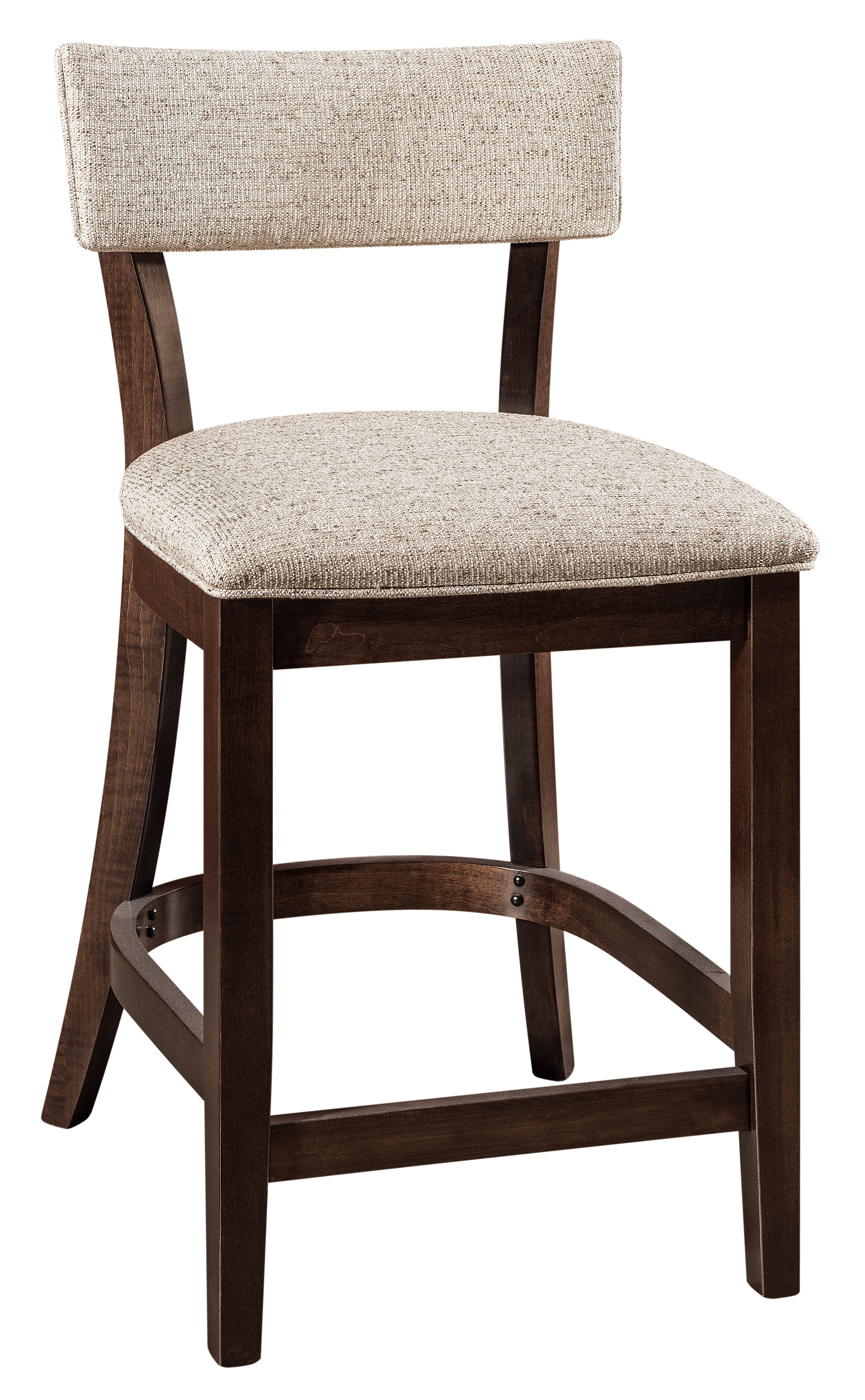 emerson 24" stationary bar chair with fabric seat