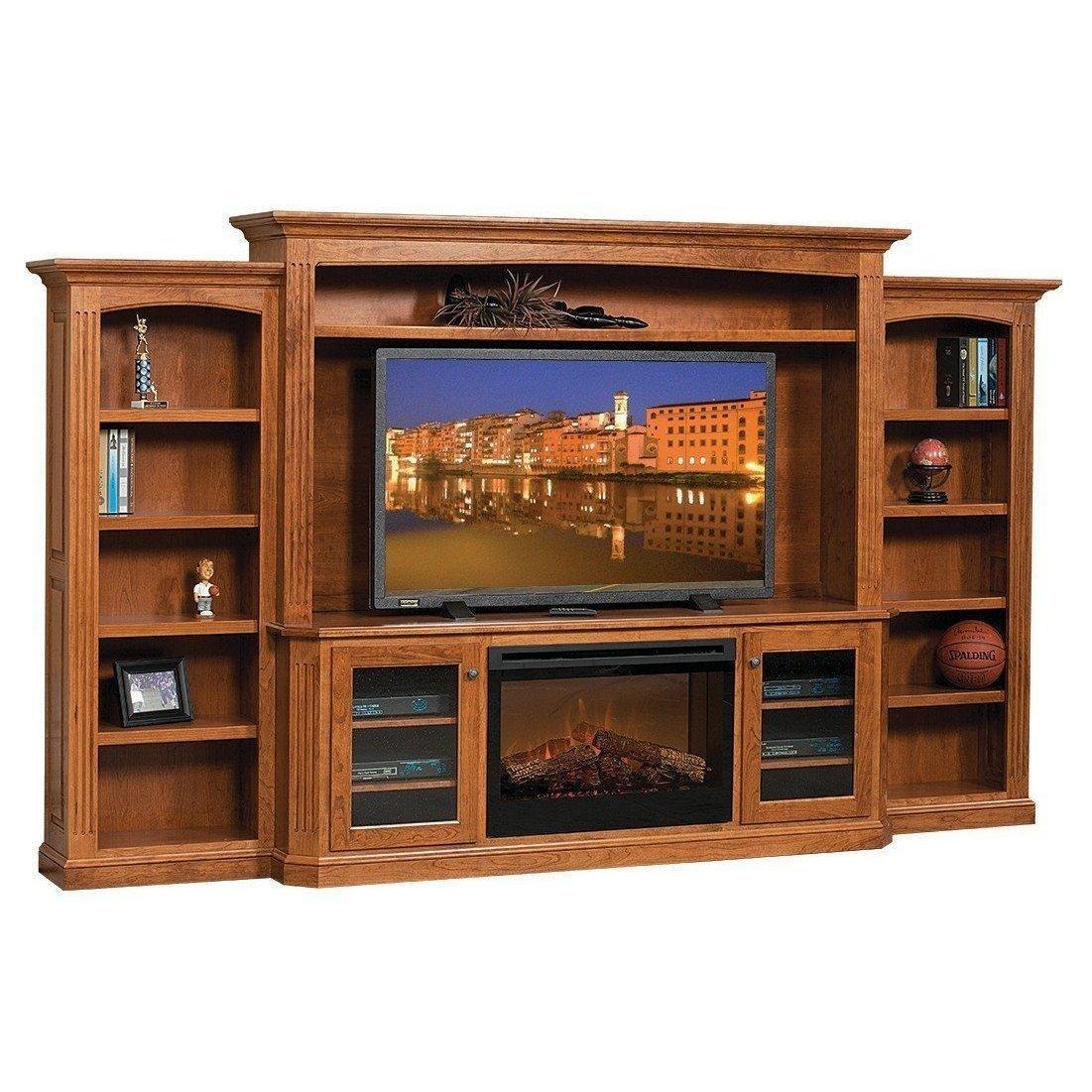 Buckingham Media Center with Fireplace