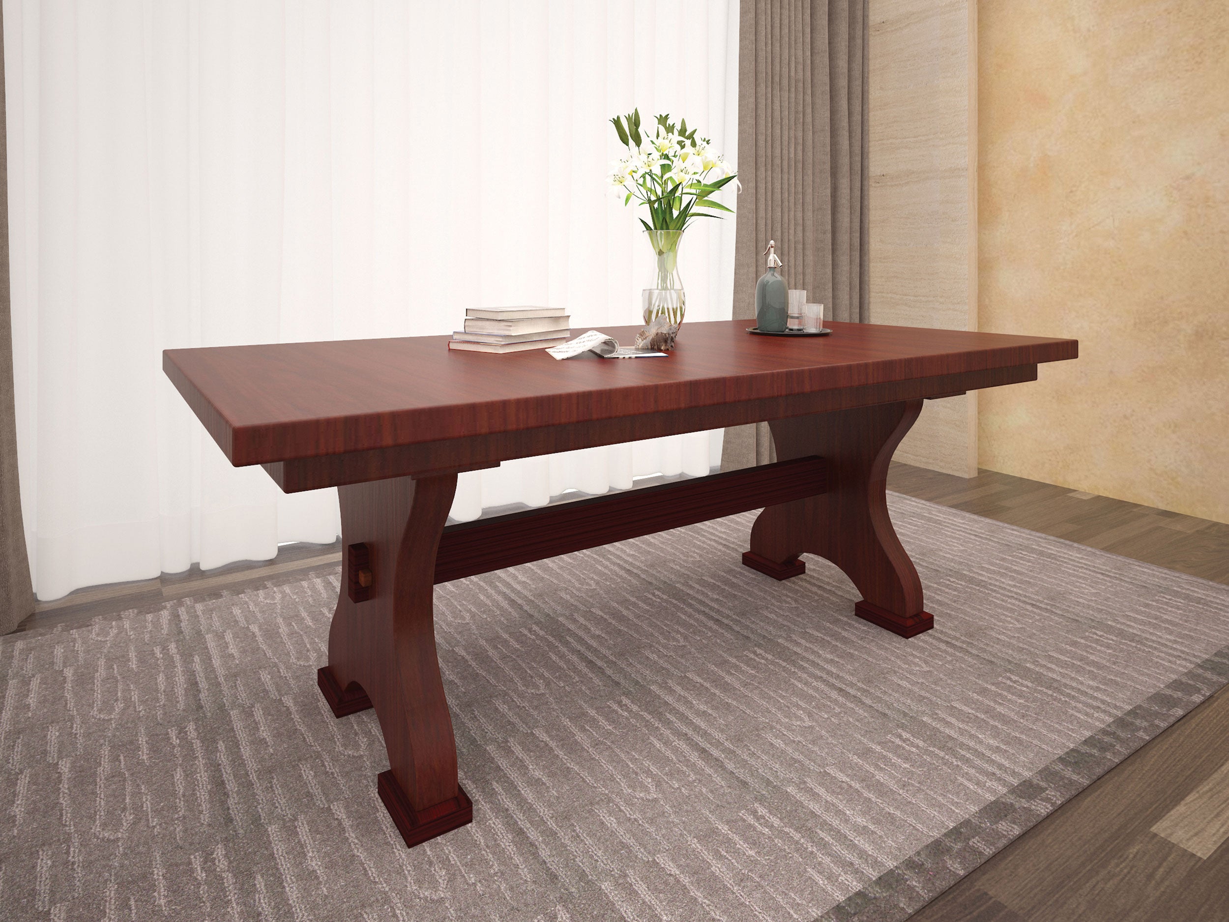 Amish Farmers Double Pedestal Table