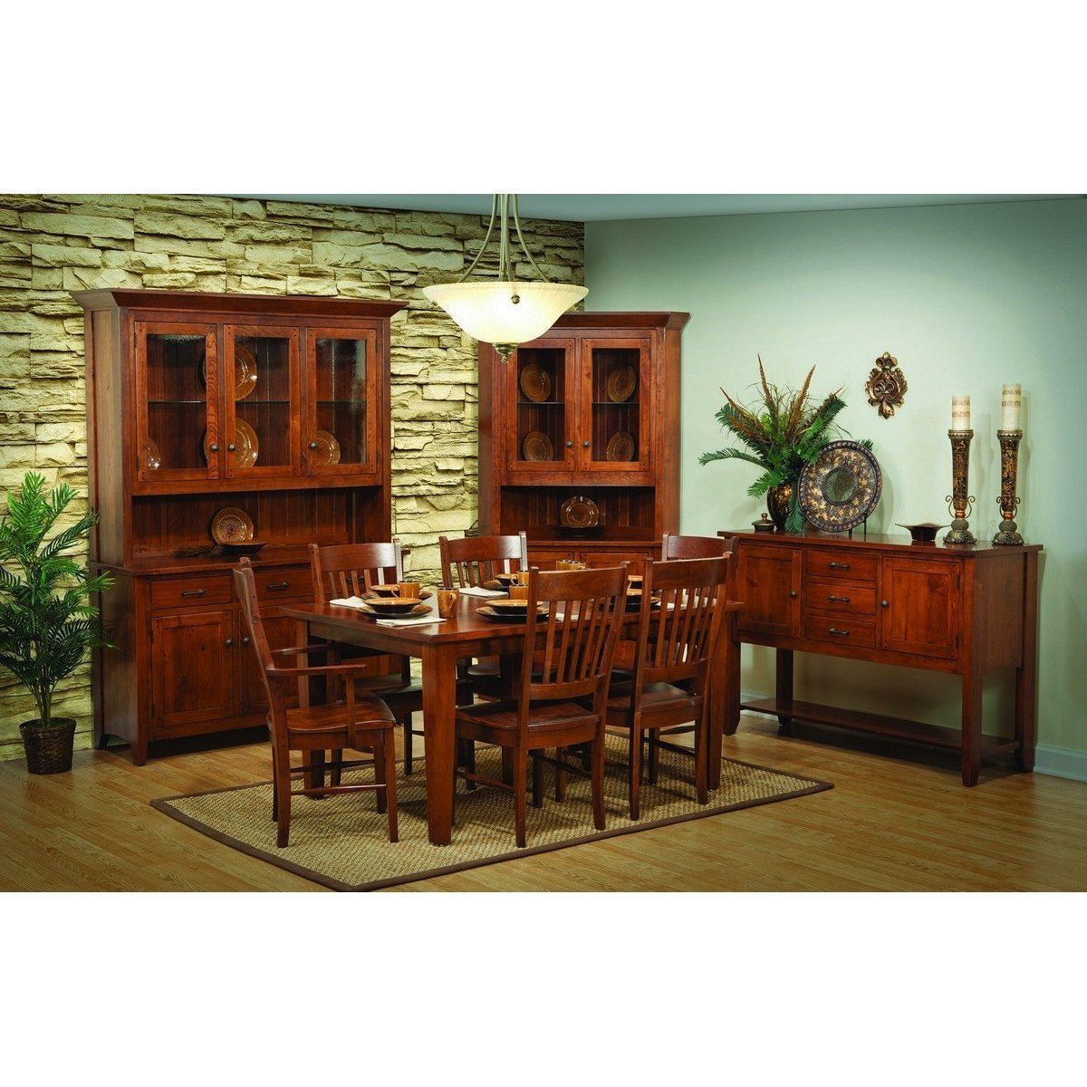 Rustic Frontier Three Door Hutch-Dining-The Amish House