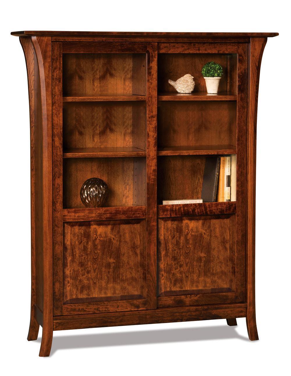 Amish Ensenada Eight Shelves and Two Doors Bookcase