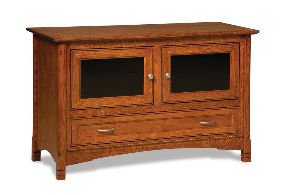 Amish West Lake Two Doors and One Drawer Media Stand