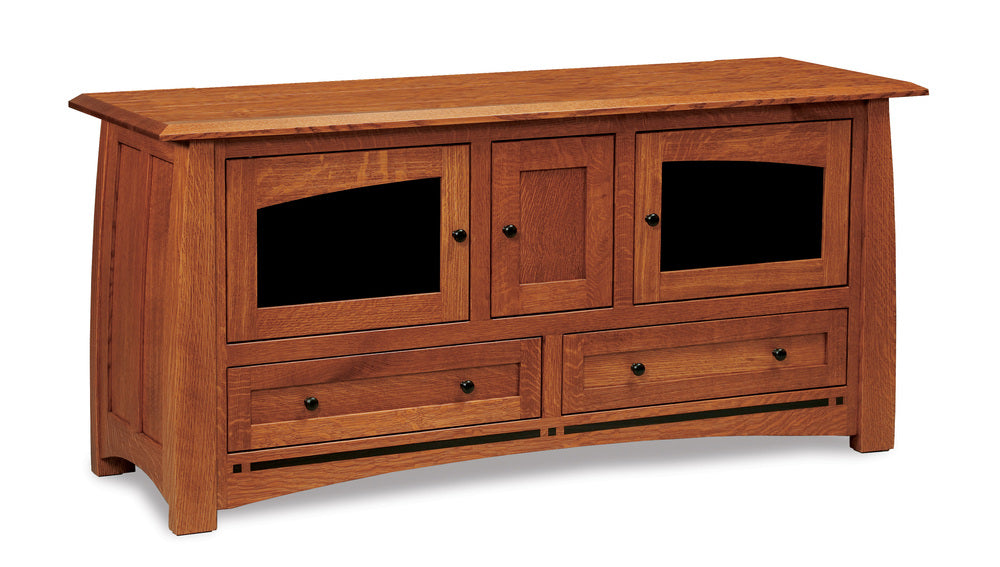 Amish Boulder Creek Three Doors and Two Drawers Media Stand
