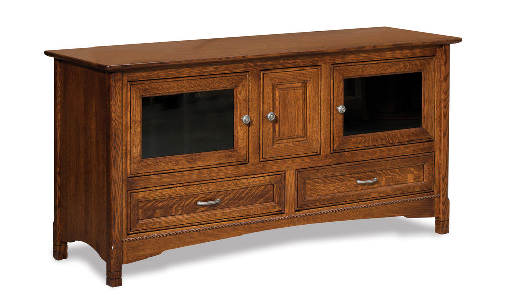 Amish West Lake Three Doors and Two Drawers Media Stand
