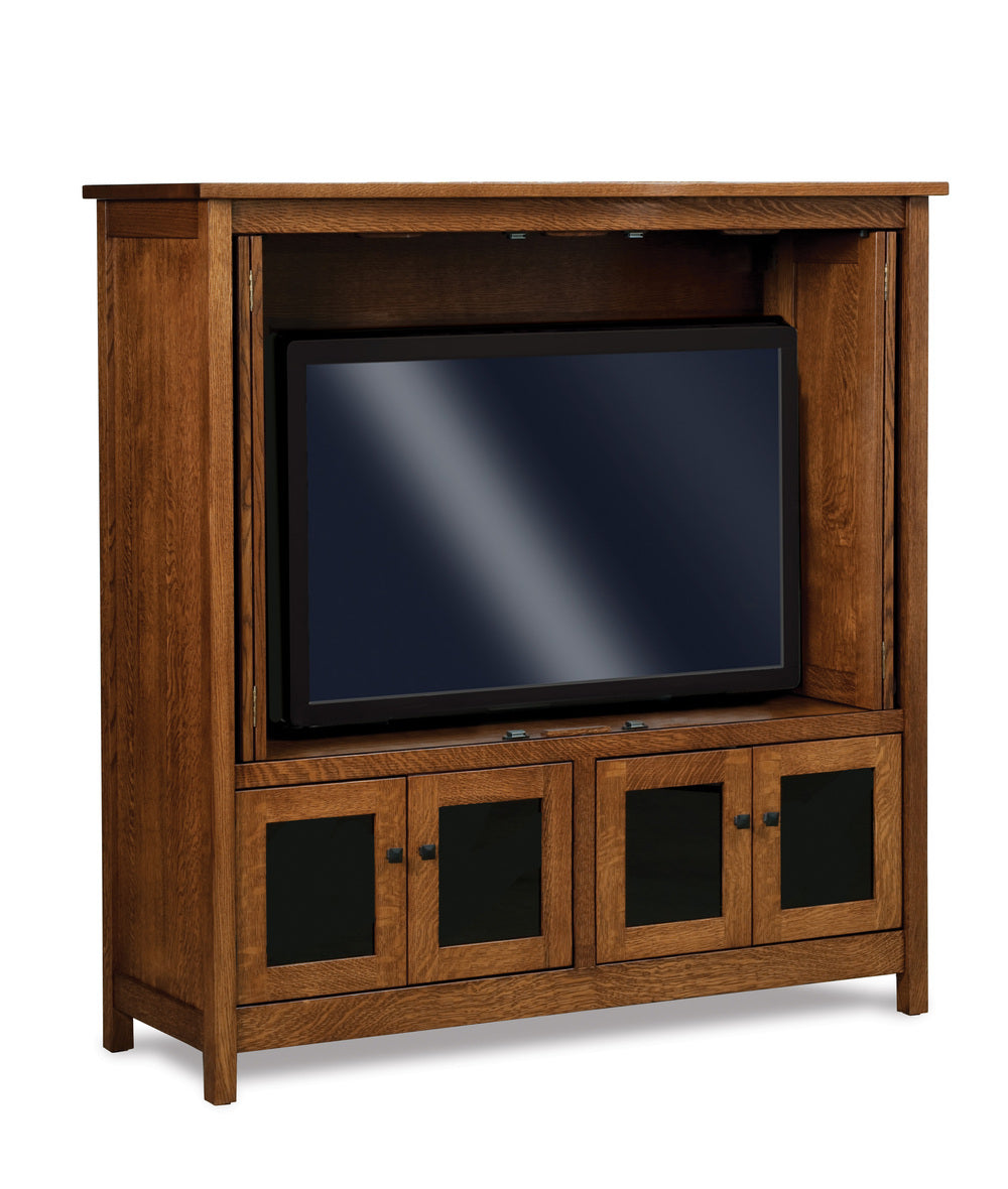 Amish Centennial TV Cabinet with Stereo Area