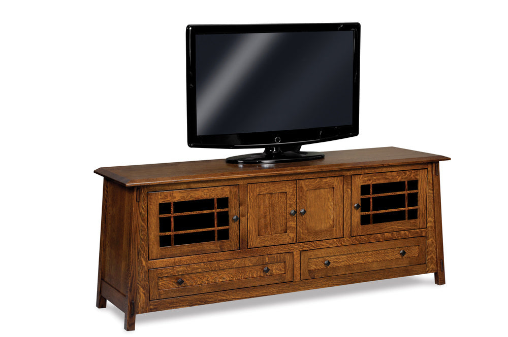 Amish Colbran Four Doors and Two Drawers Media Stand