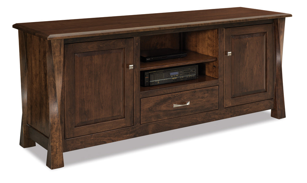 Amish Lexington Arc Two Doors and One Drawer Media Stand