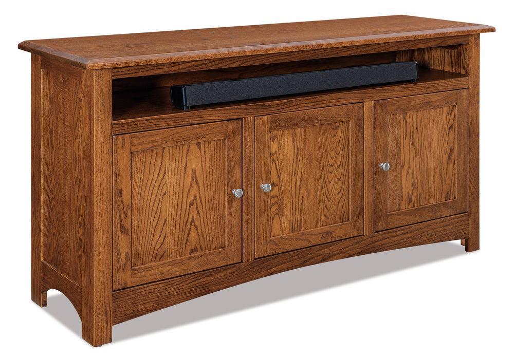 Amish Finland Three Doors Media Stand with Opening