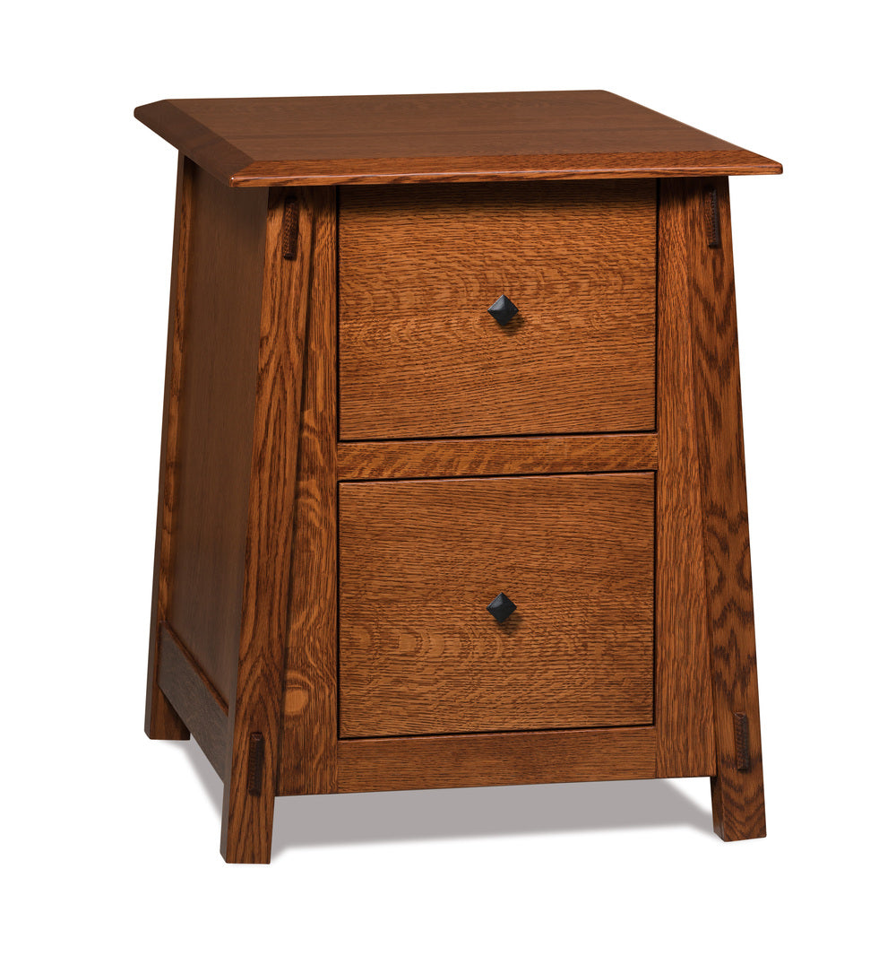 Amish Colbran Two Drawers File Cabinet with Unfinished Backside