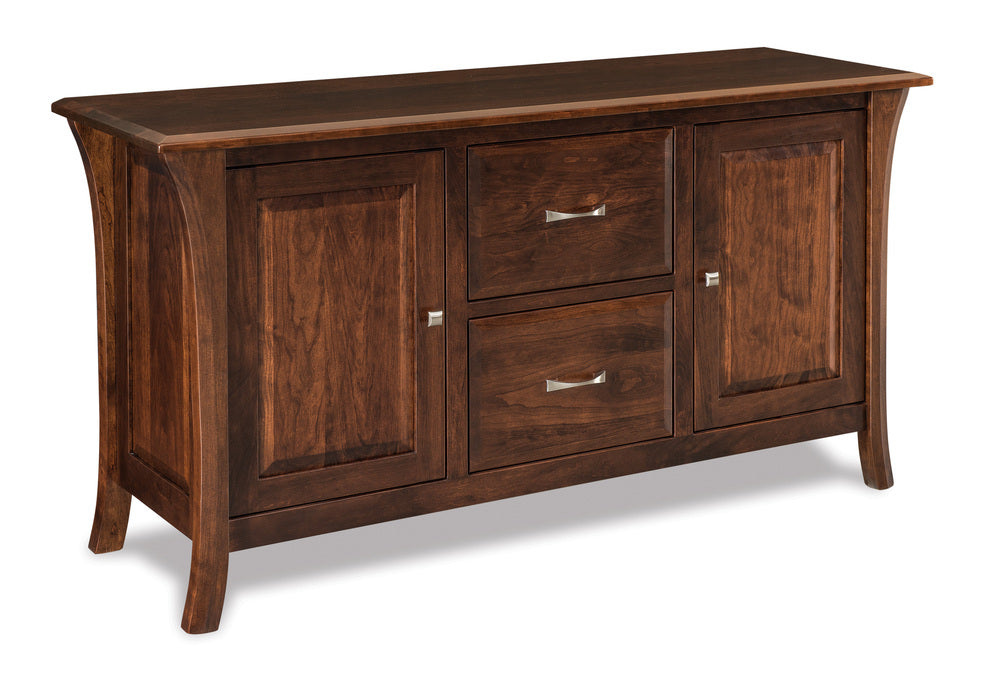 Amish Ensenada Two Drawers and Two Doors Lateral File Credenza