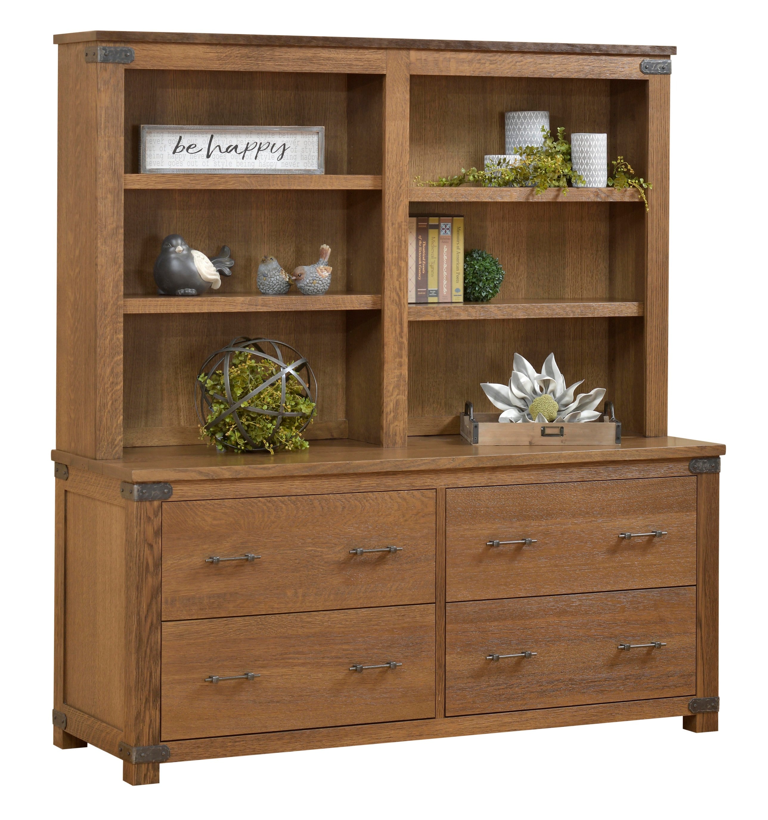 Credenza with store lateral file drawers