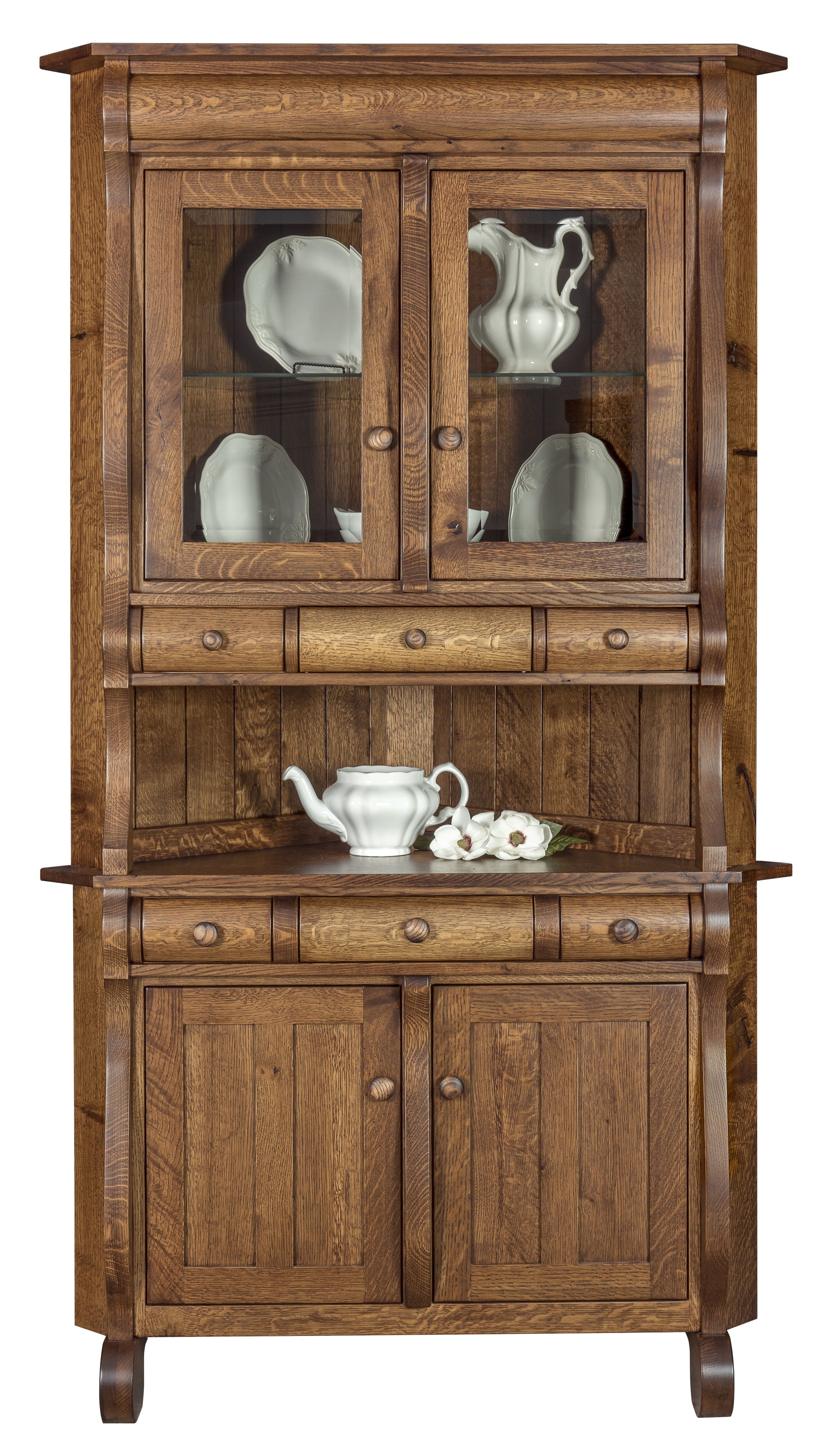 Hampton Corner Hutch-The Amish House