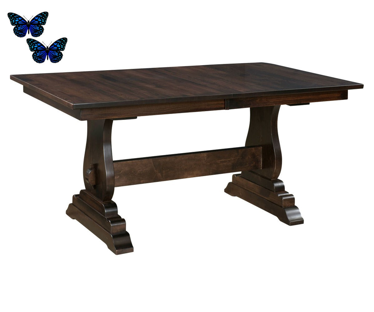 holland double pedestal table