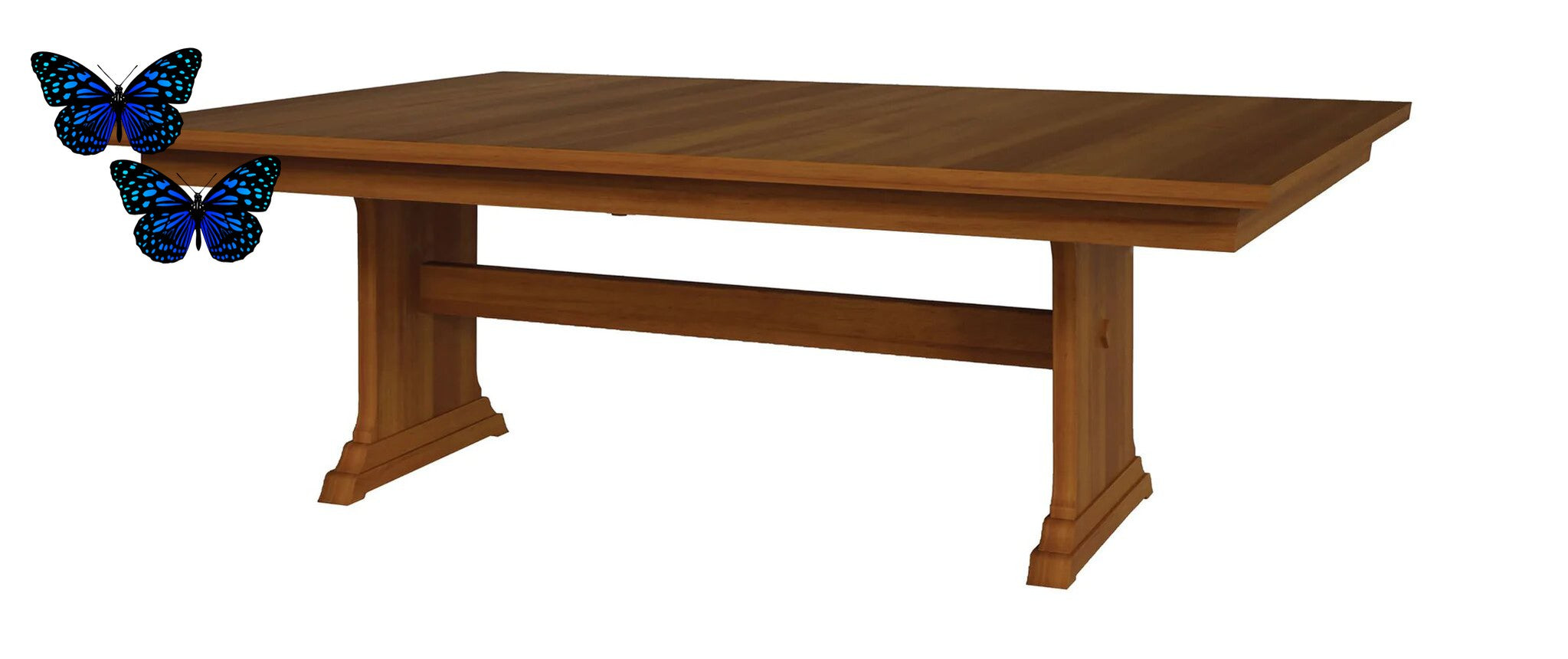 amish hoover double pedestal table