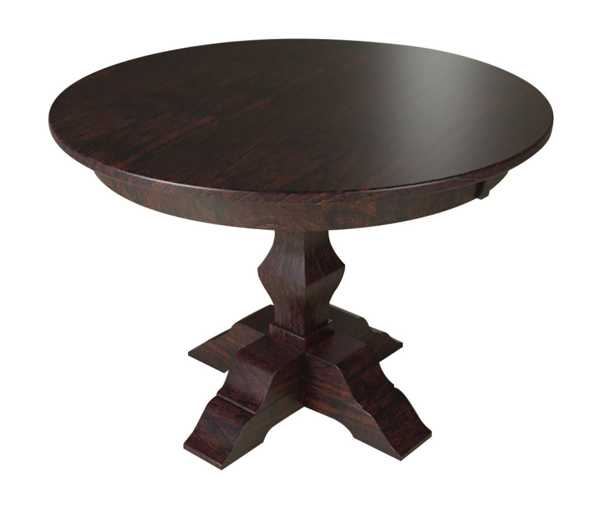 Amish Jessica Round Single Pedestal Table