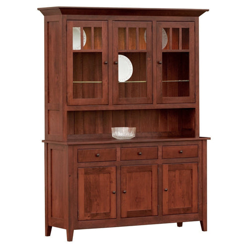 Amish Larkspur Rustic Three Door Hutch