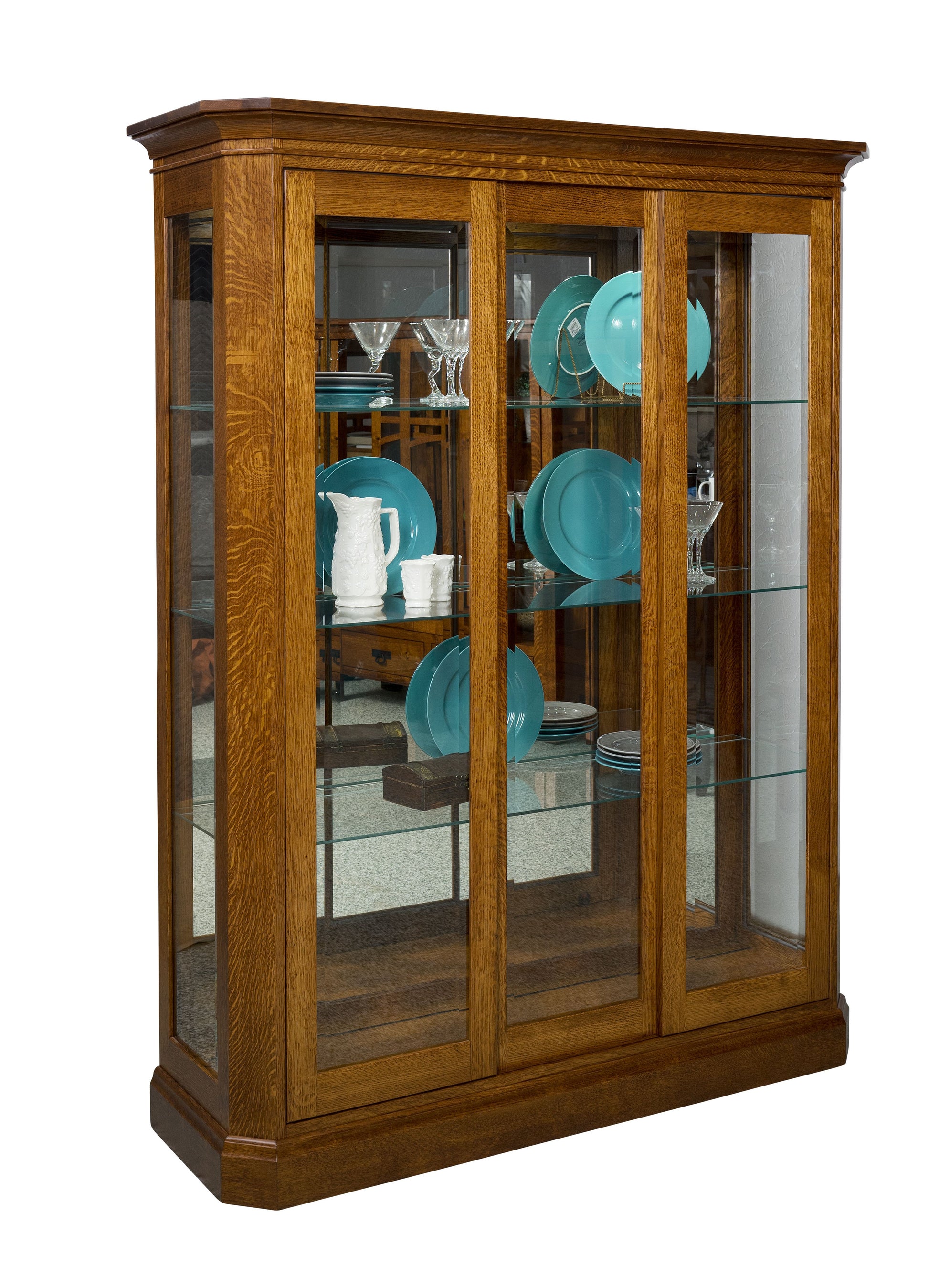 Latonia Three Door Curio-The Amish House