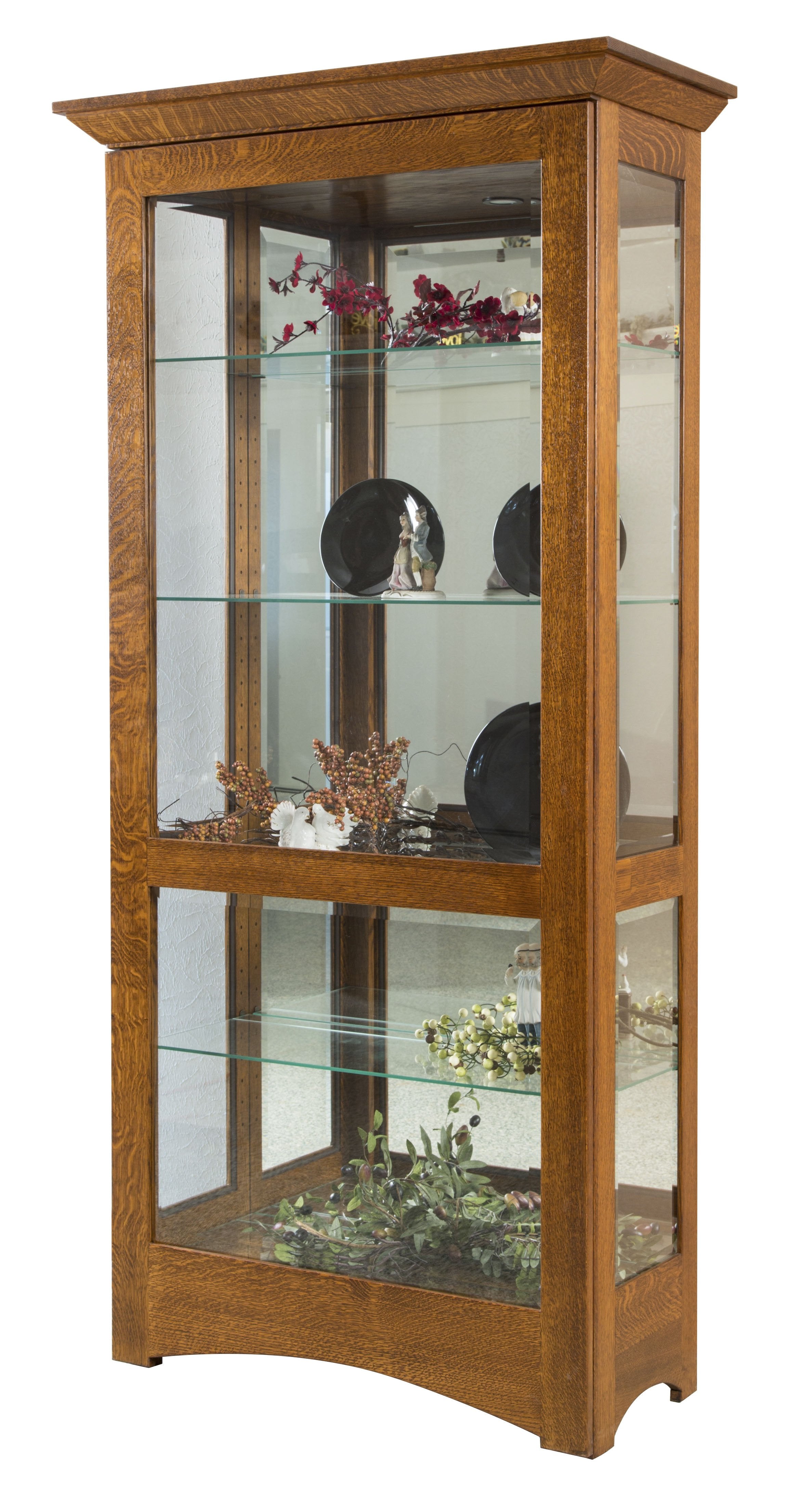 Leda Large Curio Cabinet-The Amish House