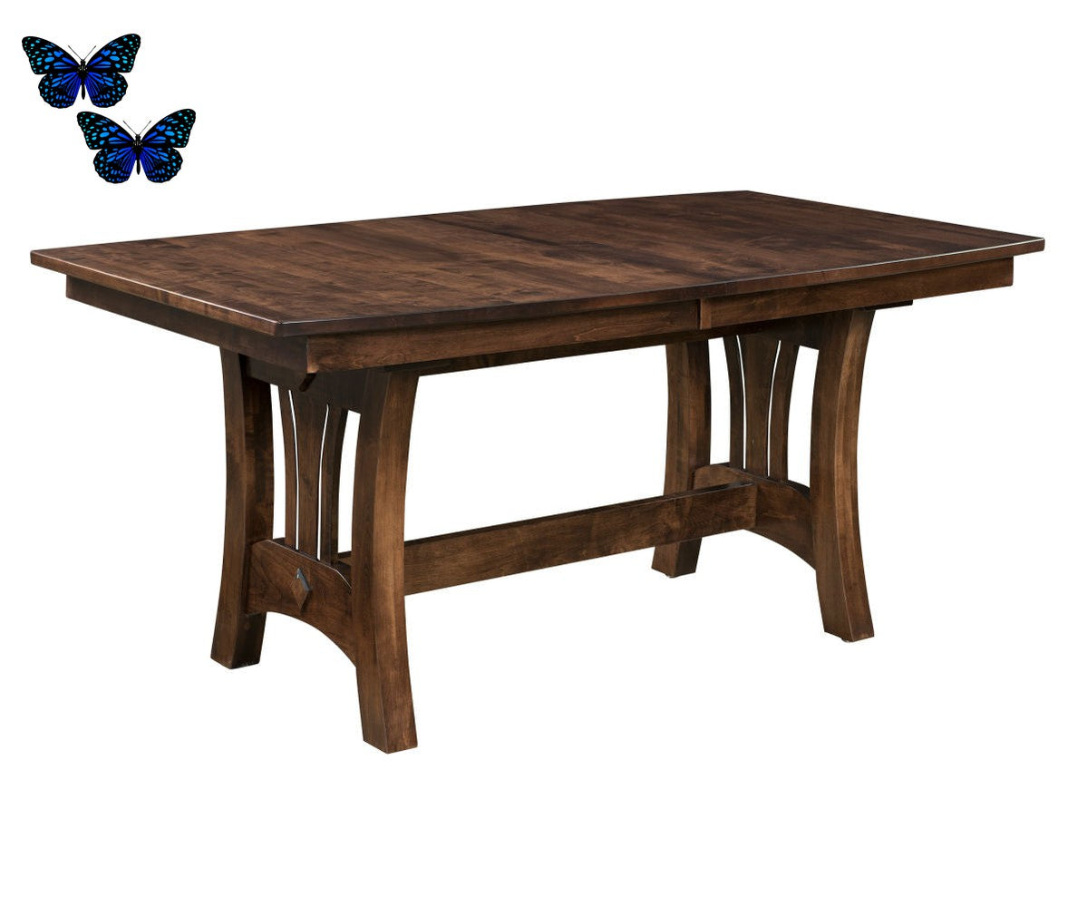 mason double pedestal table